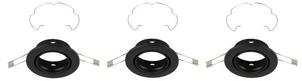 BRI 7110-035 3ks sada LED vestavné svítidlo, pr. 8,6 cm, černá - BRILONER