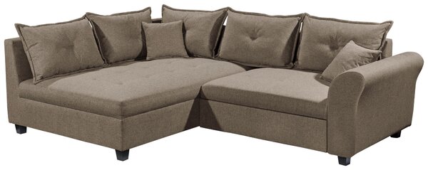 ROHOVÁ SEDAČKA, textil, hnědá Livetastic - Sedací soupravy, Online Only