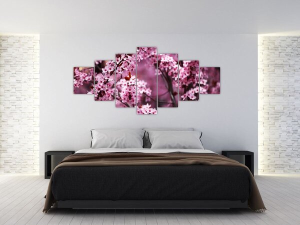 Obraz - Růžová sakura (210x100 cm)