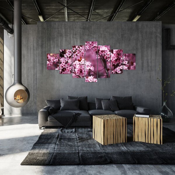 Obraz - Růžová sakura (210x100 cm)