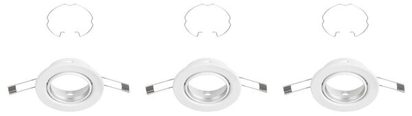 BRI 7110-036 3ks sada vestavné svítidlo, pr. 8,6 cm, bílé - BRILONER