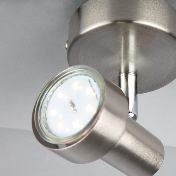 BRI 2843-012 Bodové svítidlo pr. 8 cm 1xGU10 3W 250lm matný nikl - BRILONER