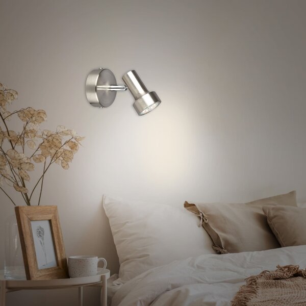 BRI 2843-012 Bodové svítidlo pr. 8 cm 1xGU10 3W 250lm matný nikl - BRILONER