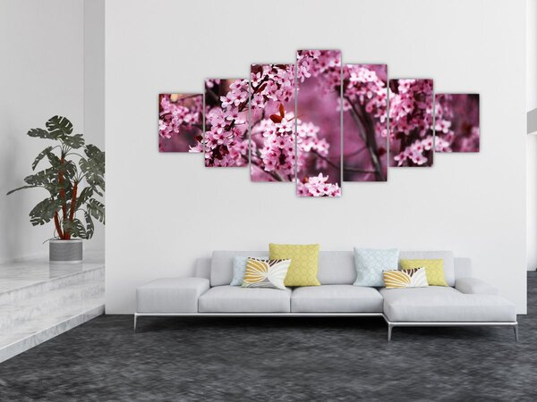 Obraz - Růžová sakura (210x100 cm)