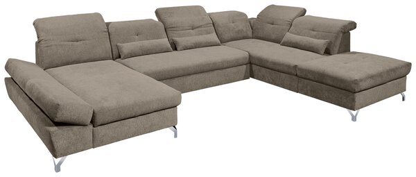 SEDACÍ SOUPRAVA, textil, šedavě hnědá MID.YOU - Rozkládací sedačky, Online Only