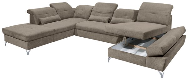 SEDACÍ SOUPRAVA, textil, šedavě hnědá MID.YOU - Rozkládací sedačky, Online Only
