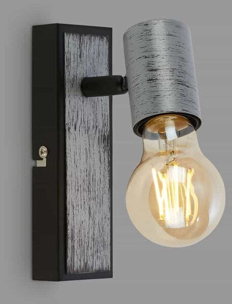 BRI 2222-014 Bodové svítidlo 16,5 cm 1x E27 max. 60W antická stříbrná - BRILONER
