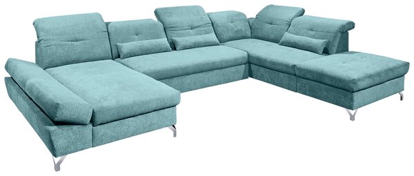 SEDACÍ SOUPRAVA, textil, tyrkysová MID.YOU - Rozkládací sedačky, Online Only