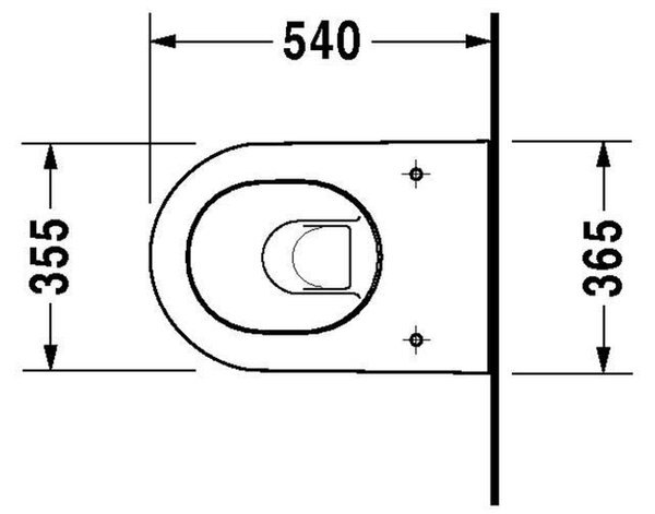 DURAVIT 2545090000 Závěsné WC Darling New 540 mm