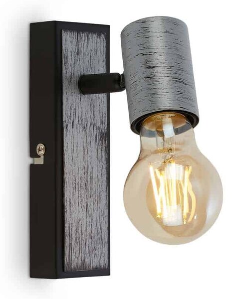 BRI 2222-014 Bodové svítidlo 16,5 cm 1x E27 max. 60W antická stříbrná - BRILONER