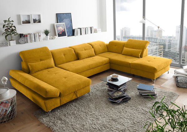 SEDACÍ SOUPRAVA, textil, žlutá MID.YOU - Rozkládací sedačky, Online Only