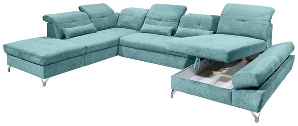 SEDACÍ SOUPRAVA, textil, tyrkysová MID.YOU - Rozkládací sedačky, Online Only
