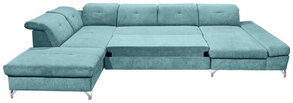 SEDACÍ SOUPRAVA, textil, tyrkysová MID.YOU - Rozkládací sedačky, Online Only