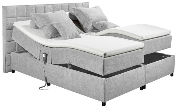 POSTEL BOXSPRING, 180/200 cm, světle šedá MID.YOU - Manželské postele, Online Only