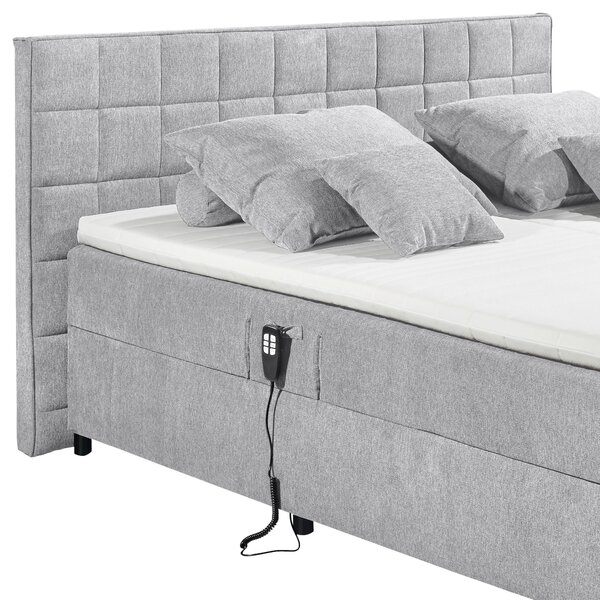 POSTEL BOXSPRING, 180/200 cm, světle šedá MID.YOU - Manželské postele, Online Only