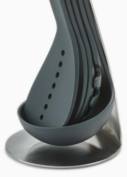 Joseph Joseph Sada černých plastových kuchyňských pomůcek se stojanem Nest Utensils 100
