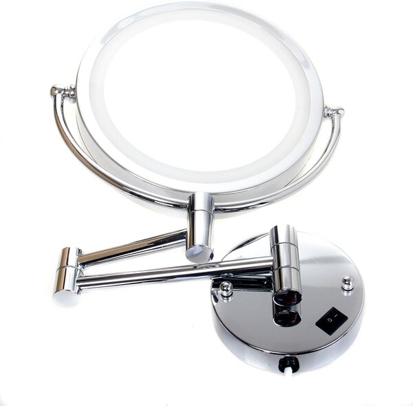 3129-7x LED zrcadlo na zeď - Kosmetické zrcadlo - 7x zvětšení - Montáž na zeď o rozměrech 8 palců se šrouby - Zrcadlo do koupelny s osvětlením - Zrcadlo na líčení