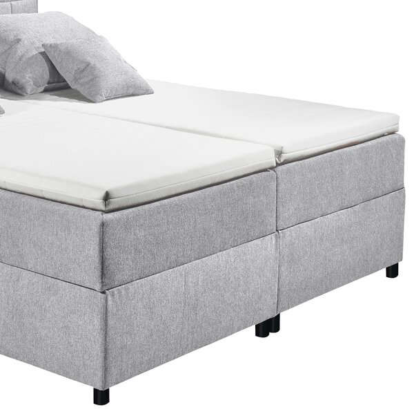 POSTEL BOXSPRING, 180/200 cm, světle šedá MID.YOU - Manželské postele, Online Only