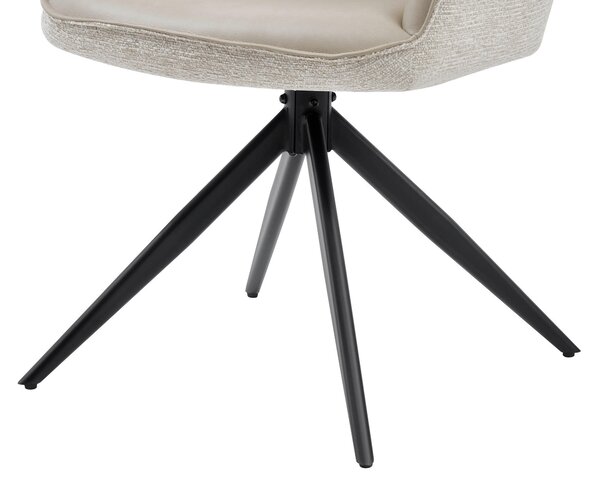 ŽIDLE S PODRUČKAMI, železo, žinylka, vzhled kůže, černá, béžová Livetastic - Jídelní židle, Online Only