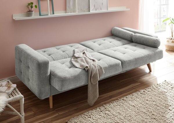 ROZKLÁDACÍ POHOVKA, textil, kompozitní dřevo, jílová barva MID.YOU - Rozkládací pohovky, Online Only