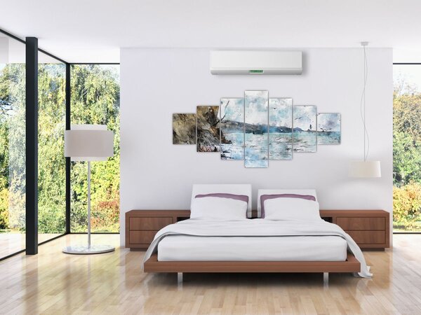 Obraz - Útes, akvarel (210x100 cm)