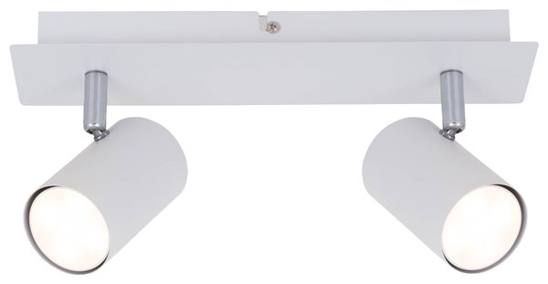 BRILO 2857-026 Bodové svítidlo 29 cm 2xGU10 40W bílé - BRILO
