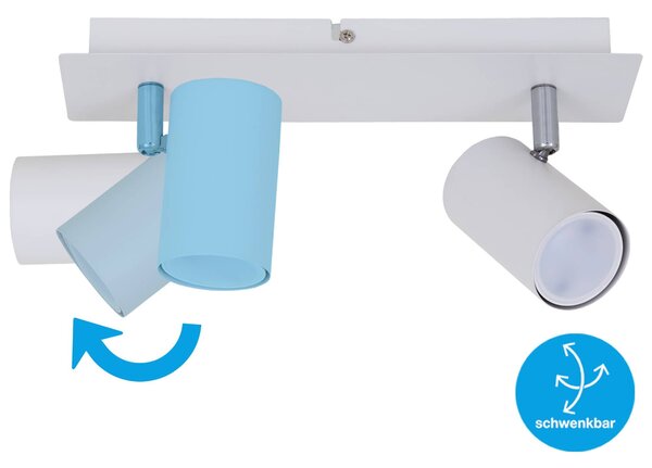 BRILO 2857-026 Bodové svítidlo 29 cm 2xGU10 40W bílé - BRILO