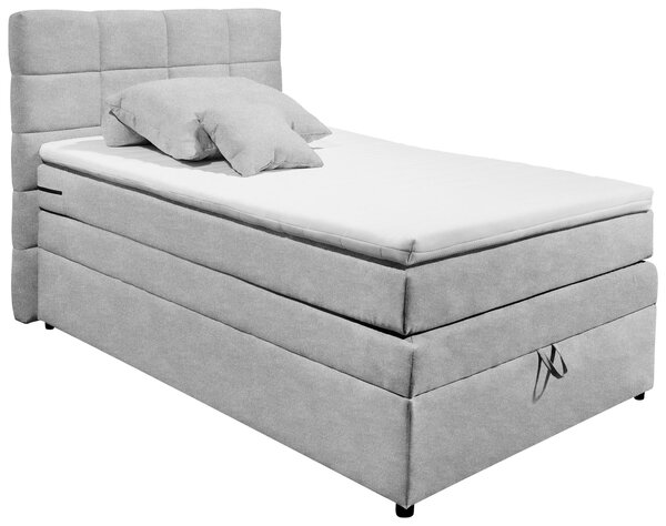 POSTEL BOXSPRING, 120/200 cm, barvy stříbra MID.YOU - Postele s úložným prostorem, Online Only