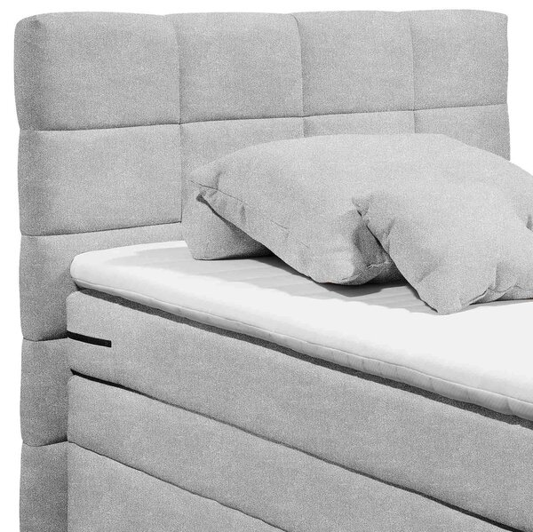 POSTEL BOXSPRING, 120/200 cm, barvy stříbra MID.YOU - Postele s úložným prostorem, Online Only