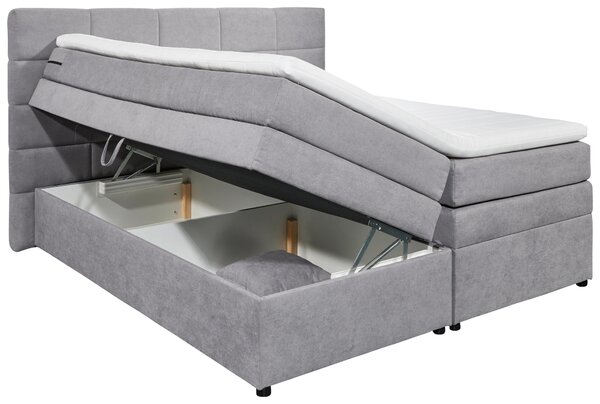 POSTEL BOXSPRING, 180/200 cm, světle šedá MID.YOU - Postele s úložným prostorem, Online Only