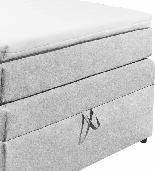 POSTEL BOXSPRING, 120/200 cm, barvy stříbra MID.YOU - Postele s úložným prostorem, Online Only
