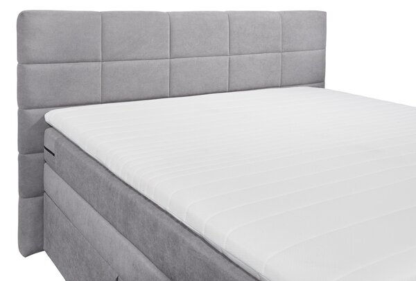 POSTEL BOXSPRING, 180/200 cm, světle šedá MID.YOU - Postele s úložným prostorem, Online Only