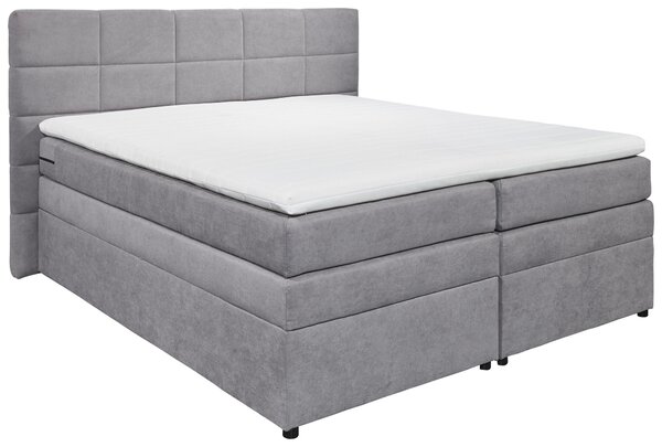 POSTEL BOXSPRING, 180/200 cm, světle šedá MID.YOU - Postele s úložným prostorem, Online Only