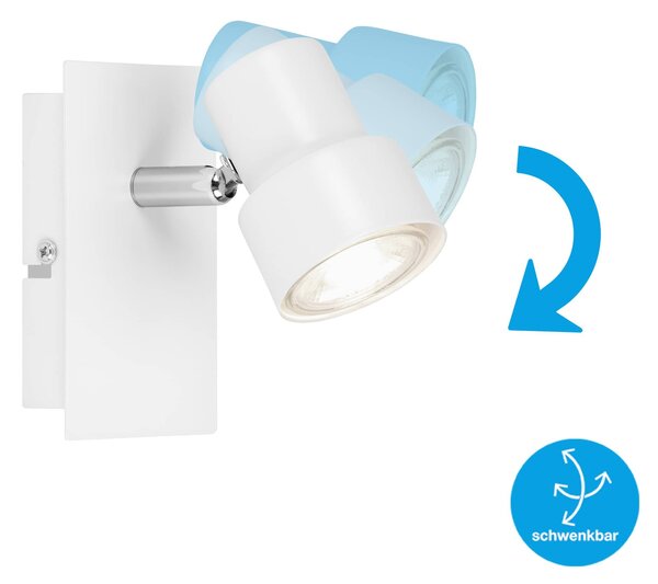 BRI 2861-016 Bodové svítidlo 12 cm 1xGU10 5W 460lm bílé - BRILONER