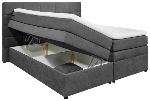 POSTEL BOXSPRING, 180/200 cm, jílová barva MID.YOU - Postele s úložným prostorem, Online Only