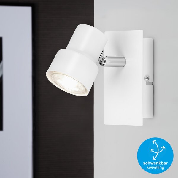 BRI 2861-016 Bodové svítidlo 12 cm 1xGU10 5W 460lm bílé - BRILONER