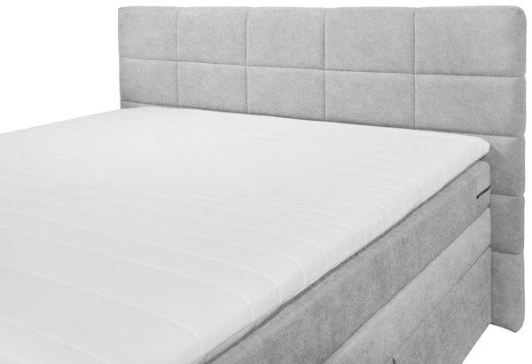 POSTEL BOXSPRING, 180/200 cm, barvy stříbra MID.YOU - Postele s úložným prostorem, Online Only