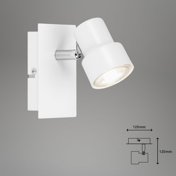 BRI 2861-016 Bodové svítidlo 12 cm 1xGU10 5W 460lm bílé - BRILONER