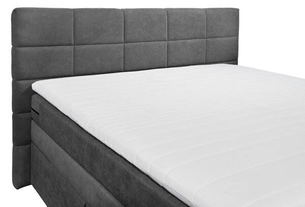 POSTEL BOXSPRING, 180/200 cm, jílová barva MID.YOU - Postele s úložným prostorem, Online Only