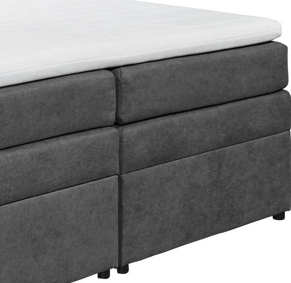 POSTEL BOXSPRING, 180/200 cm, jílová barva MID.YOU - Postele s úložným prostorem, Online Only