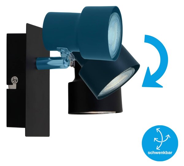BRI 2861-015 Bodové svítidlo 12 cm 1xGU10 5W 460lm černá - BRILONER