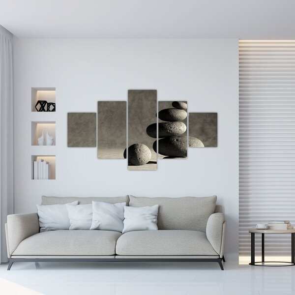 Obraz - Šedé kameny (125x70 cm)