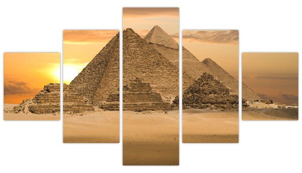 Obraz - Pyramidy (125x70 cm)