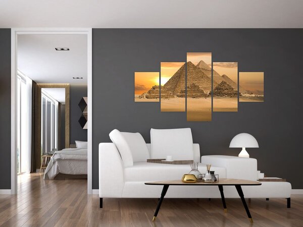 Obraz - Pyramidy (125x70 cm)