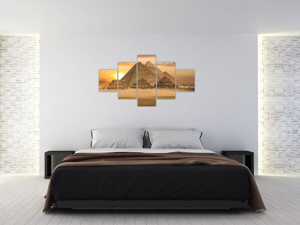 Obraz - Pyramidy (125x70 cm)