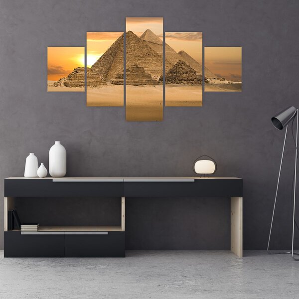 Obraz - Pyramidy (125x70 cm)