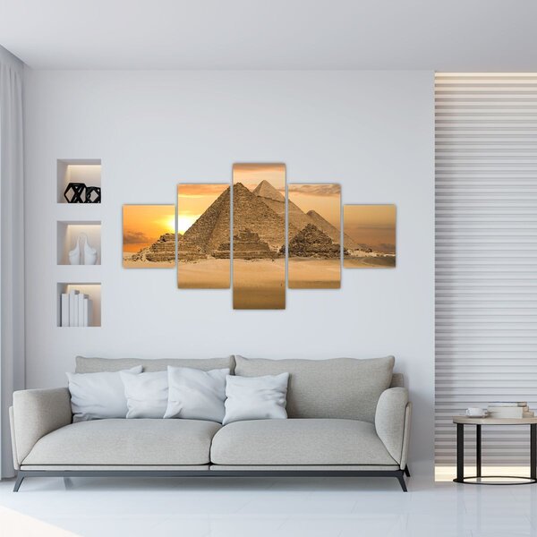 Obraz - Pyramidy (125x70 cm)