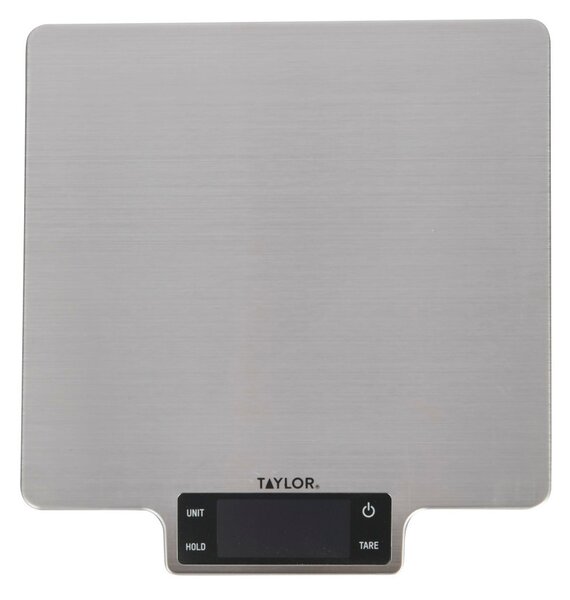Taylor Pro digitální kuchyňská váha do 10 kg s velkou vážicí plochou – přesná váha na vaření a pečení, funkce TARE a HOLD