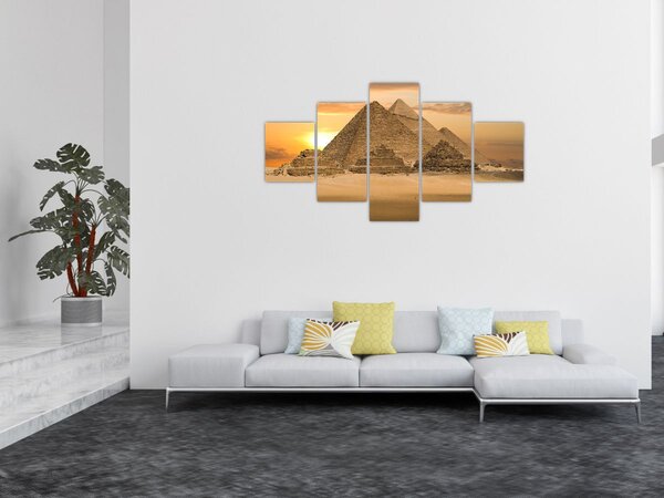 Obraz - Pyramidy (125x70 cm)