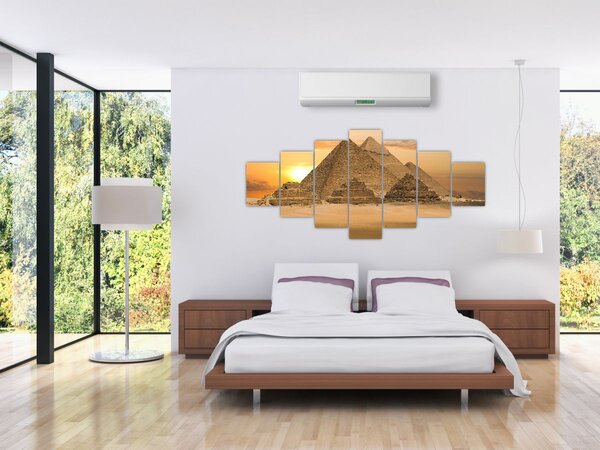 Obraz - Pyramidy (210x100 cm)